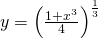 y=\left(\frac{1+x^3}{4}\right)^{\frac{1}{3}}