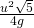 \frac{u^2\sqrt{5}}{4g}