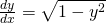 \frac{dy}{dx} = \sqrt{1-y^2}